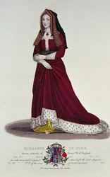 Retrato de Isabel de York, 1841 (grabado en color)